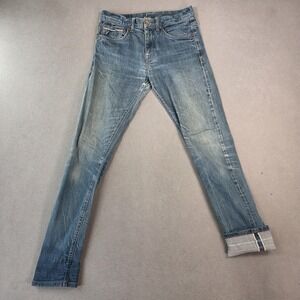 Selvedge Jeans Mens Blue Skinny Fits 27x29